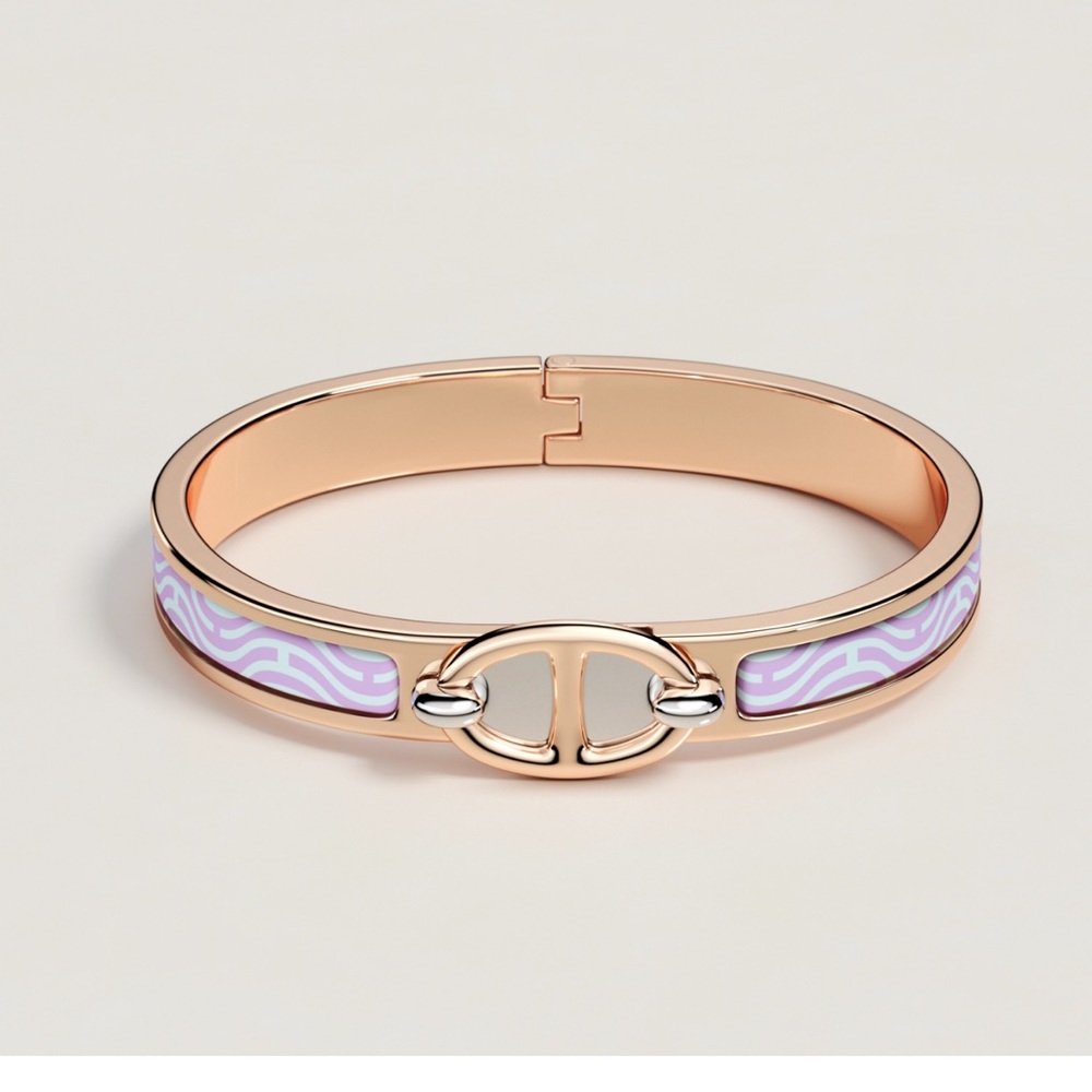 Hermes Gold and Lavender Bracelet